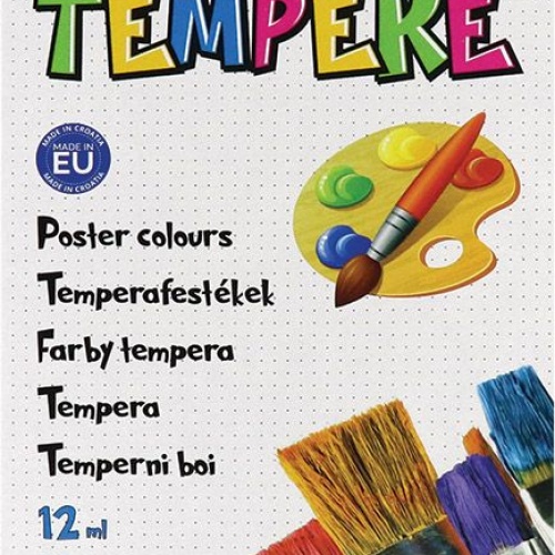 Tempere 12ml aluminijska tuba 10boja Karbon u kartonskoj kutiji