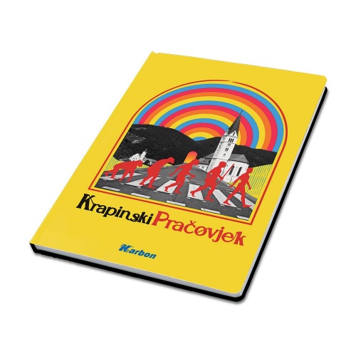 Bilježnica tvrdi uvez  96l A4 crte Karbon Povijest s memom