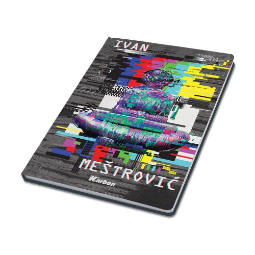 Bilježnica tvrdi uvez 96l A4 crte Karbon Likovna umjetnost s memom