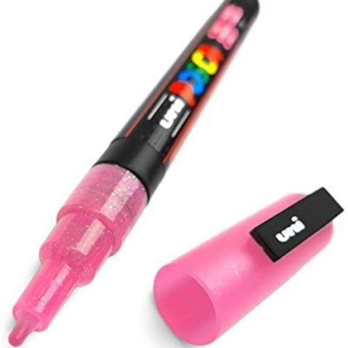 Marker Posca Uni pc-3ml glitter rozi