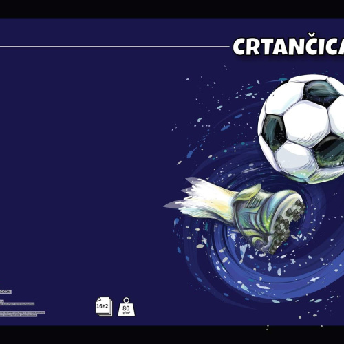Crtančica papir 80g korice 280g Cool Target 27302