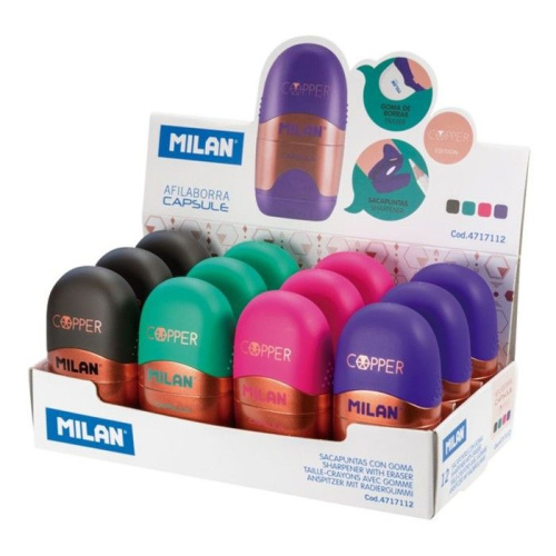 Šiljilo plastično 1 rupa Milan Capsule Cooper