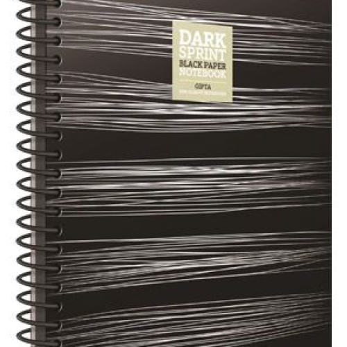Bilježnica spiralna 17x24 spiralna 50L 120g Dark Sprint crni papir Gipta