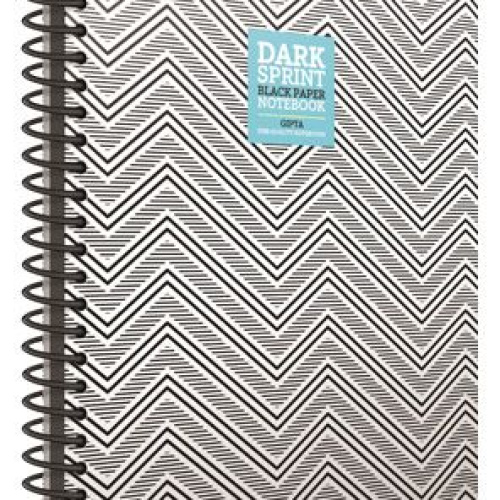 Bilježnica spiralna 17x24 spiralna 50L 120g Dark Sprint crni papir Gipta