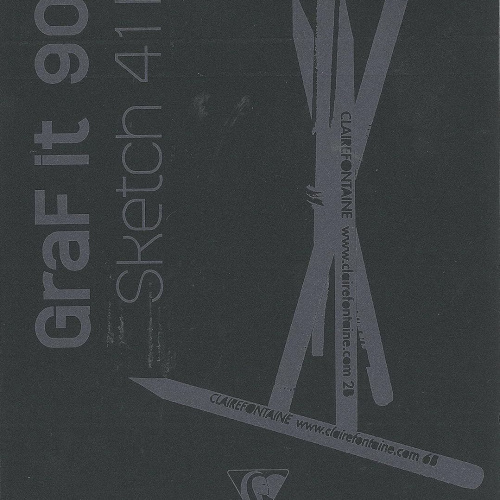 Blok Graf IT Clairefontaine A5 90gr za suhu tehniku bianco crni