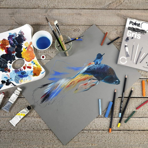 Blok Paint On A5 Clairefontaine 30 listova gris 250gr