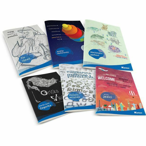 Bilježnica meki uvez A4 crte 40+2 lista 80gr Karbon s memom