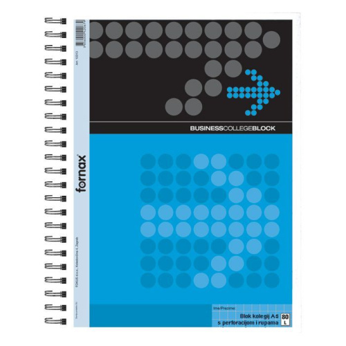 Blok kolegij Fornax A5 crte 80 listova 2 rupe perforacija 60g