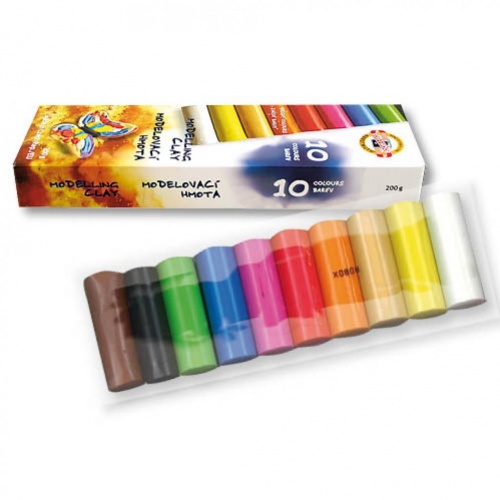 Plastelin 10 boja Koh-I-Noor 200g u kartonskoj kutiji