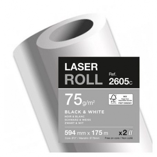 Papir u roli CLF 75g za fotokopirne strojeve 594mm x 175m bijeli