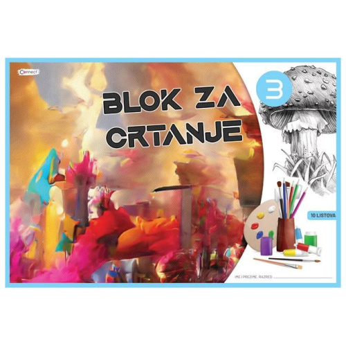 Crtaći blok br.3 papir za crtanje 110 g/m² 10 listova
