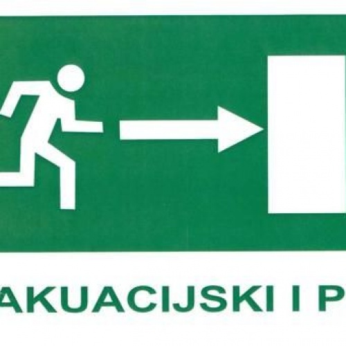 Naljepnica Put za evakuaciju