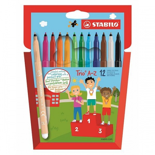 Flomaster školski 12boja Stabilo Swano Trio A-Z 37812