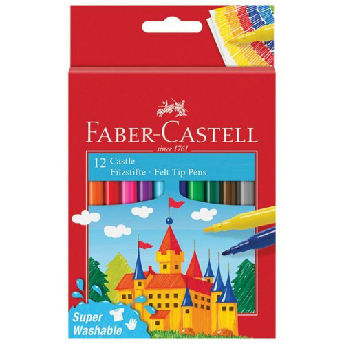 Flomaster školski set 12 boja Faber-Castell 554201 – flomasteri za crtanje i školu