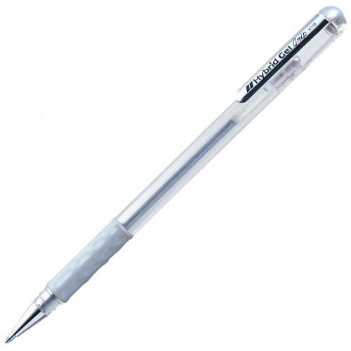 Kemijska gel pen Pentel 0,8  srebrni Hybrid Gel K118