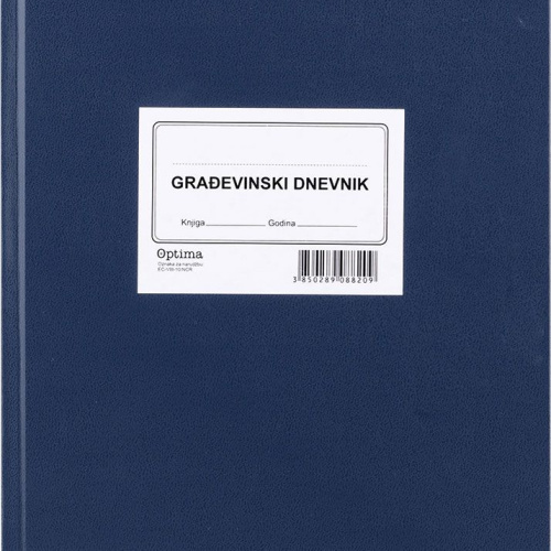 Građevinski dnevnik NCR TU tvrdi uvez – službeni obrazac za gradilište