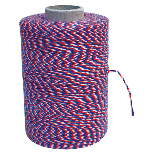 Jamstvenik konac trobojni 200 m deblji crveno bijelo plavi