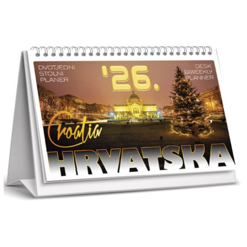 Kalendar stolni planer - dvotjednik Croatia 30 listiova, spirala