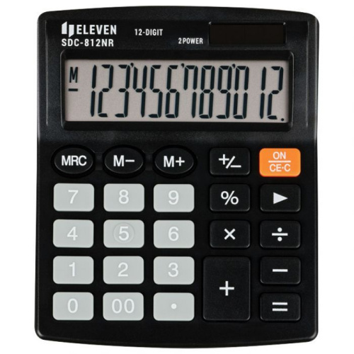 Kalkulator Eleven SDC-812NR crni komercijalni 12 znamenki