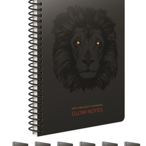 Kolegij blok A4 spiralna bilježnica crte 80L Glow notes Gipta