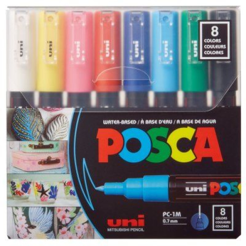Posca markeri Uni Posca PC-1M osnovne boje 1/8