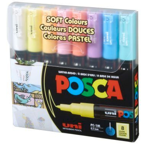 Posca markeri Uni Posca PC-1M pastelne boje 1/8
