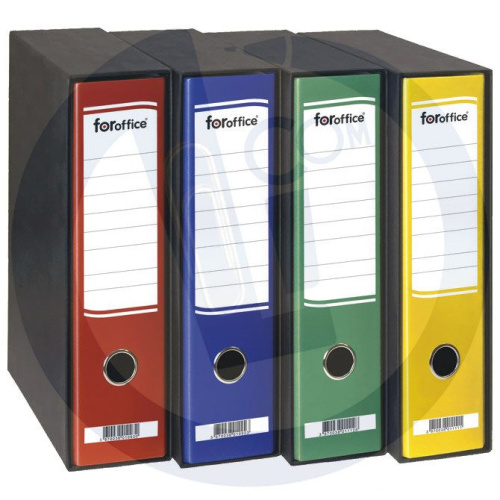 Registrator A4 široki FORoffice plavi u crnoj kutiji – 80 mm