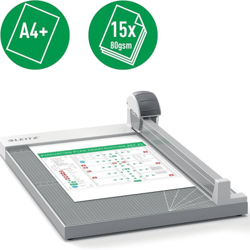 Rezač papira sa šinom Leitz Precision Office A4+ – 15 listova