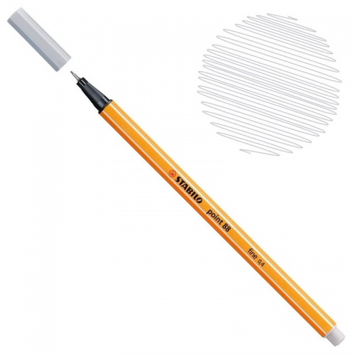 Flomaster 0.40mm Stabilo point 88/94 metalic sivi