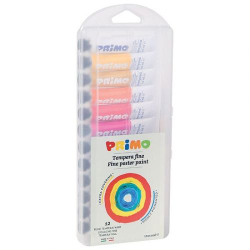 Tempere set 12 boja 12 ml aluminijska tuba s kistom Primo Morocolor