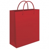 Vrećice ukrasne 34x39x10cm sjajna plastifikacija crvene