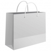 Vrećice ukrasne 50x37x12cm sjajna plastifikacija bijele