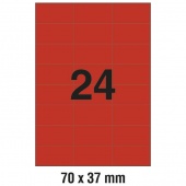 Crvene univerzalne etikete Zweckform 3448 70x37 (1/100)