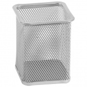 Čaša za olovke metalna žica četvrtasta 8x8x9,8cm crna
