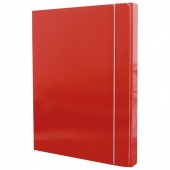 Mapa s gumicom hrbat-30mm A4 karton crvena