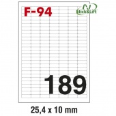 Etikete Fornax univerzalne 25,4x10 F-94 1/100 odljepljive