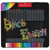 Drvene boje 24boje metalna kutija Black Edition Faber-Castell 116425