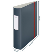 Registrator A4 široki samostojeći 180 stupnjeva Active Cosy Leitz 10380089 tamno sivi