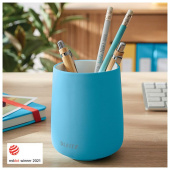 Čaša za olovke keramička okrugla fi-8,5xH10,8cm Cosy Leitz 53290061 plava