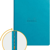 Bilježnica Rhodirama A5 crte 90gr 64 lista tirkizna