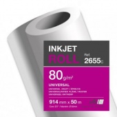 Papir u roli CLF za ink jet plotere 914mm x 50m bijeli 80g