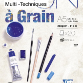 Blok Paint On A5 Clairefontaine 20 listova grain bijeli 250gr