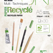 Blok Paint On A5 Clairefontaine 30 listova reciklirani bijeli 250gr