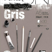 Blok Paint On A5 Clairefontaine 30 listova gris 250gr